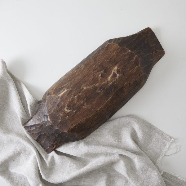 RUSTIC WOOD HAND CARVED TRAY - Image 5