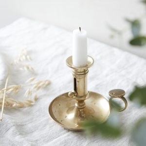 LEVERED BRASS CANDLEHOLDER