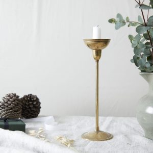 TALL BRASS CANDLESTICK HOLDER