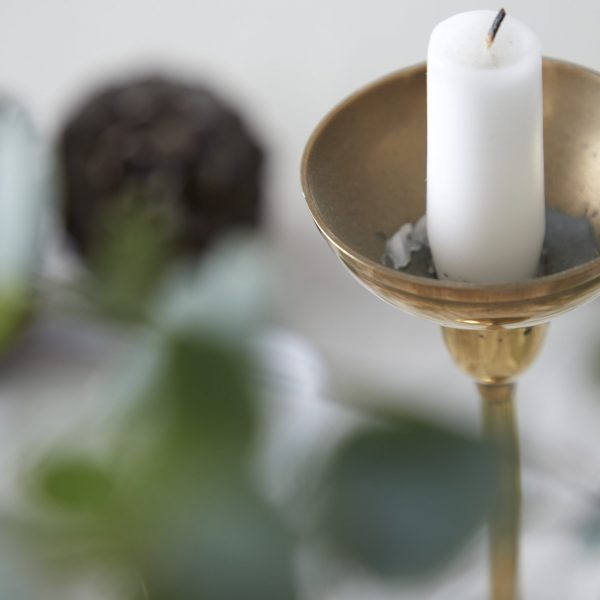 TALL BRASS CANDLESTICK HOLDER - Image 3